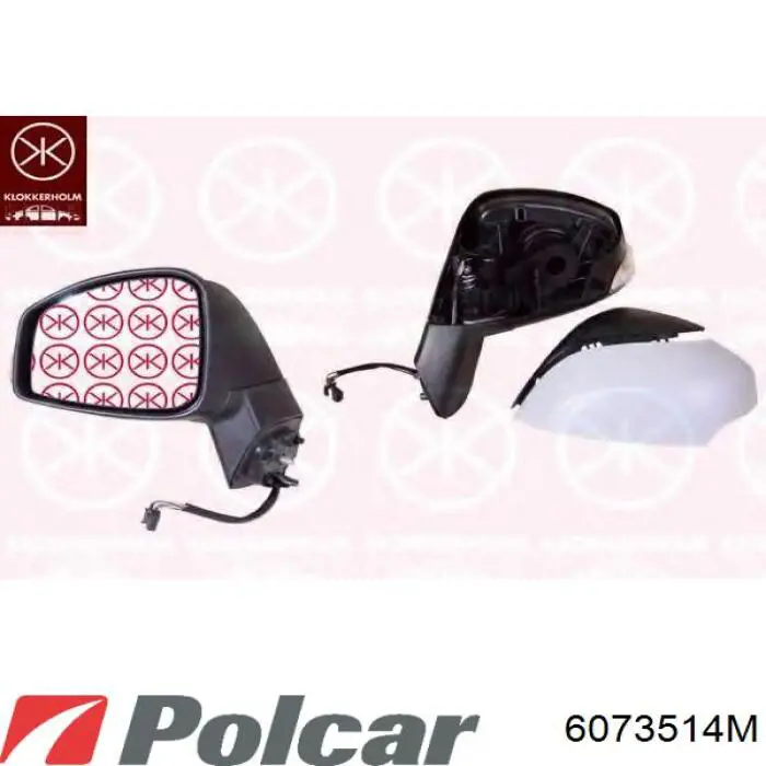 6073514M Polcar espejo retrovisor izquierdo