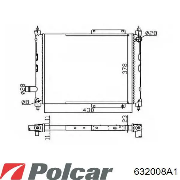 632008A1 Polcar radiador refrigeración del motor