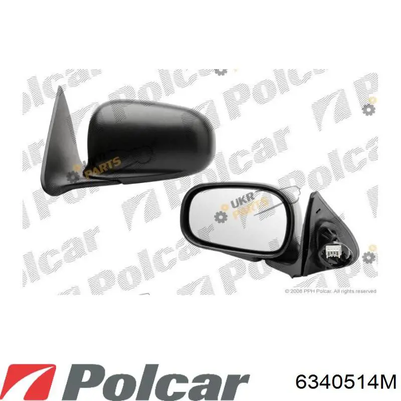 6340514M Polcar Espejo retrovisor izquierdo