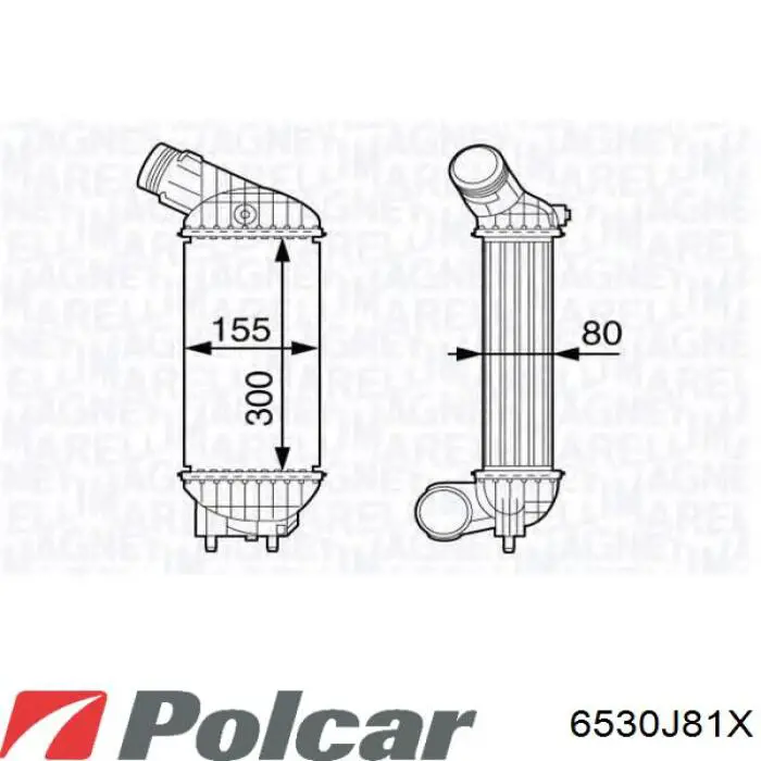 6530J81X Polcar radiador de aire de admisión