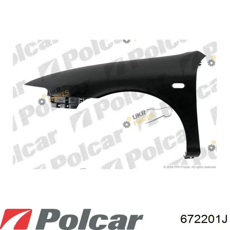 Aleta delantera izquierda 672201J Polcar