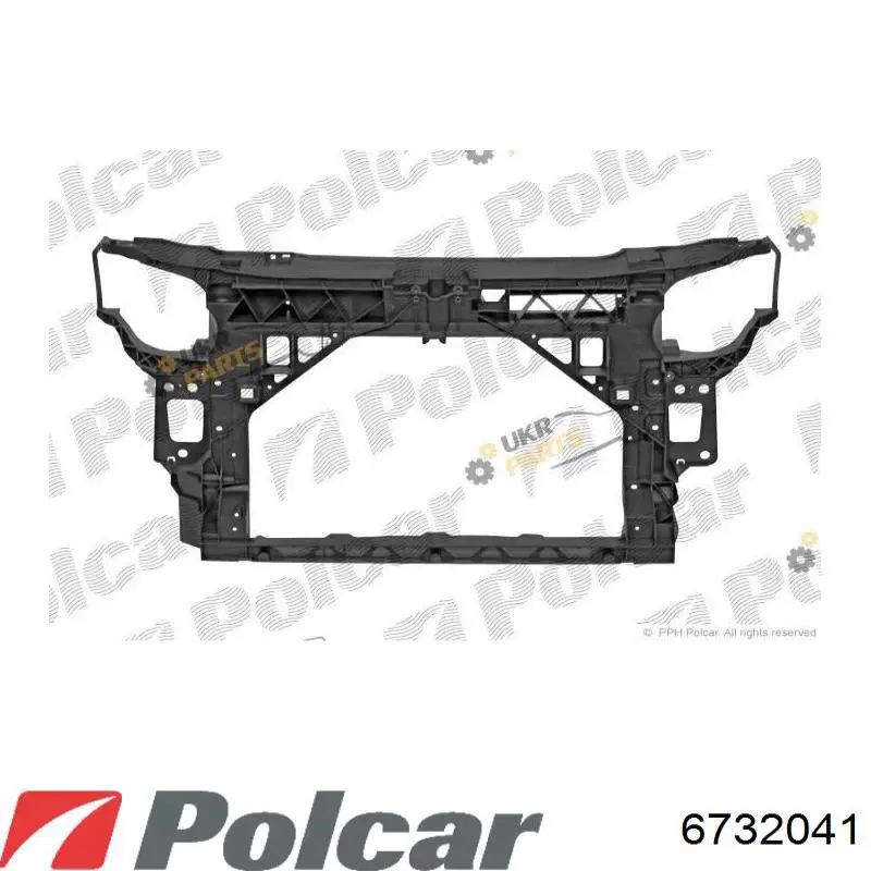 6732041 Polcar Soporte de radiador completo (panel de montaje para foco)