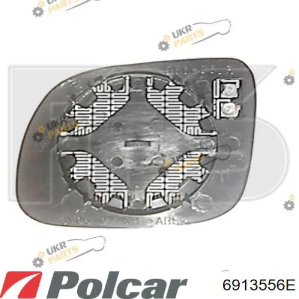 6913556E Polcar cristal de espejo retrovisor exterior derecho