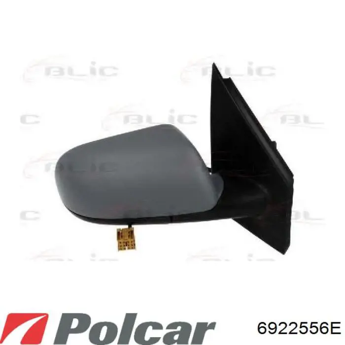 6922556E Polcar cristal de espejo retrovisor exterior derecho