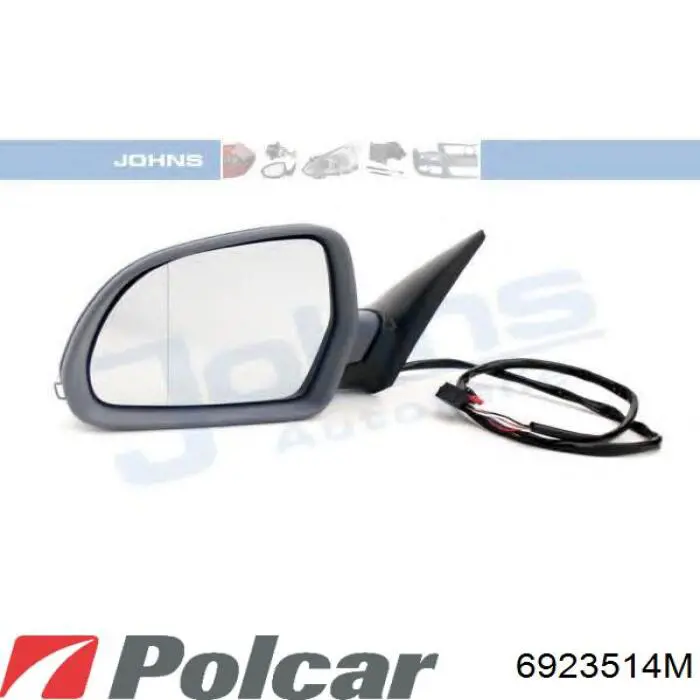 Espejo de retrovisor izquierdo E1020989 VAG