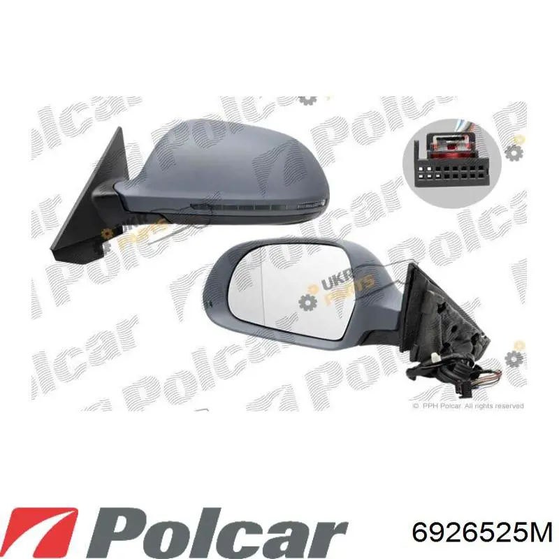 6926525M Polcar espejo retrovisor derecho