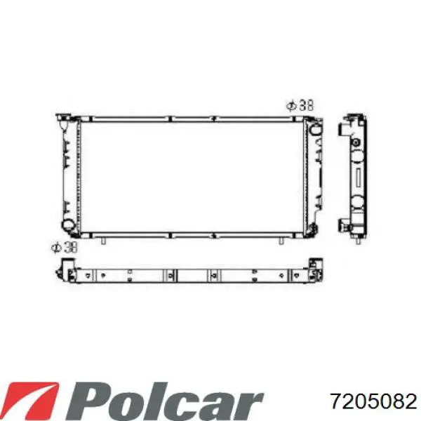 720508-2 Polcar radiador refrigeración del motor