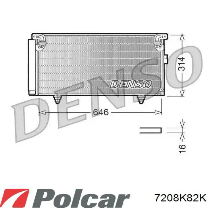 7208K82K Polcar condensador aire acondicionado