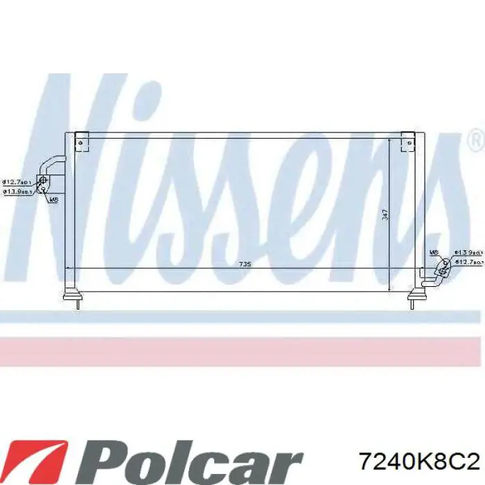 7240K8C2 Polcar condensador aire acondicionado