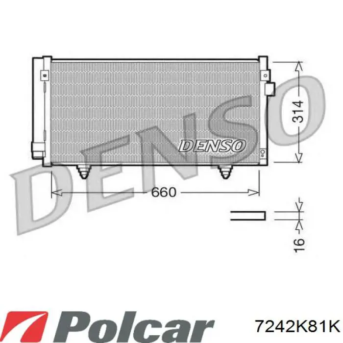 7242K81K Polcar condensador aire acondicionado