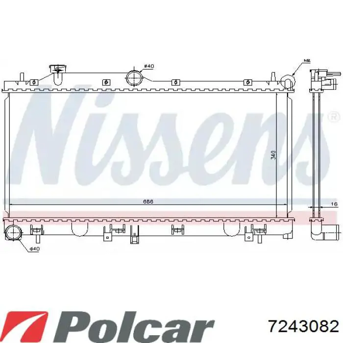 PL091663 Koyorad radiador refrigeración del motor