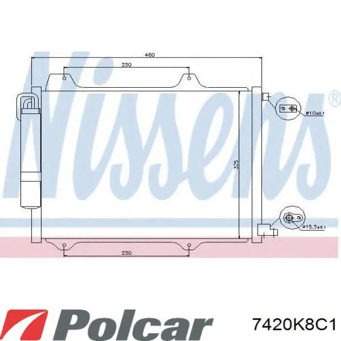 7420K8C1 Polcar condensador aire acondicionado