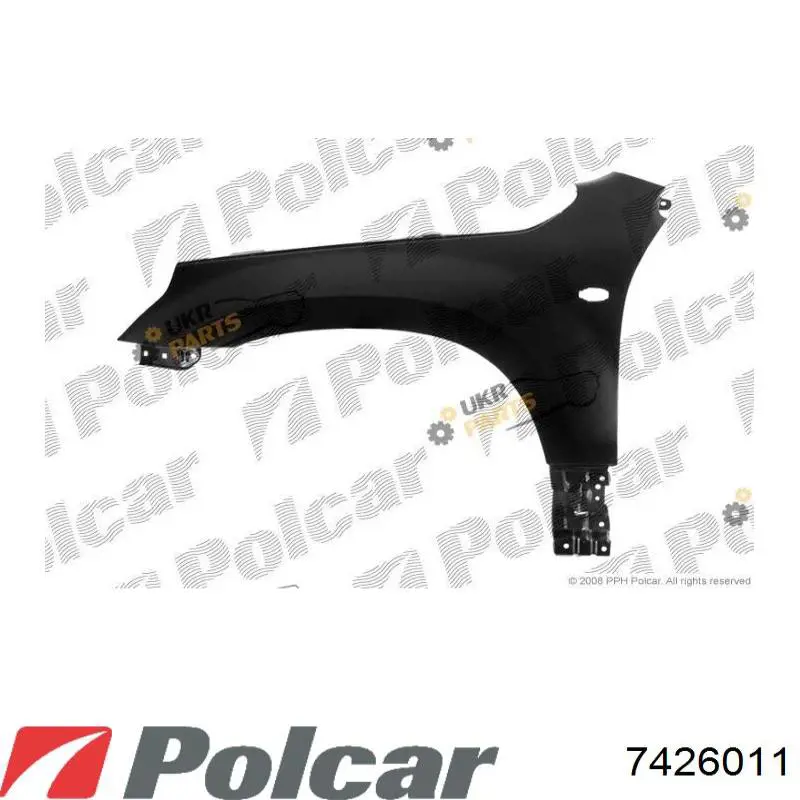 Aleta delantera izquierda 7426011 Polcar