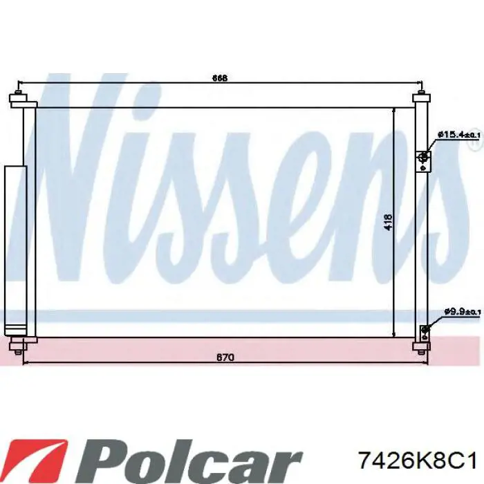 7426K8C1 Polcar condensador aire acondicionado