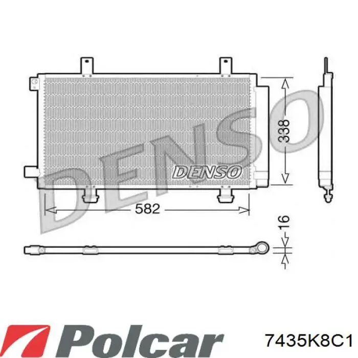 Radiador de aire acondicionado Suzuki SX4 