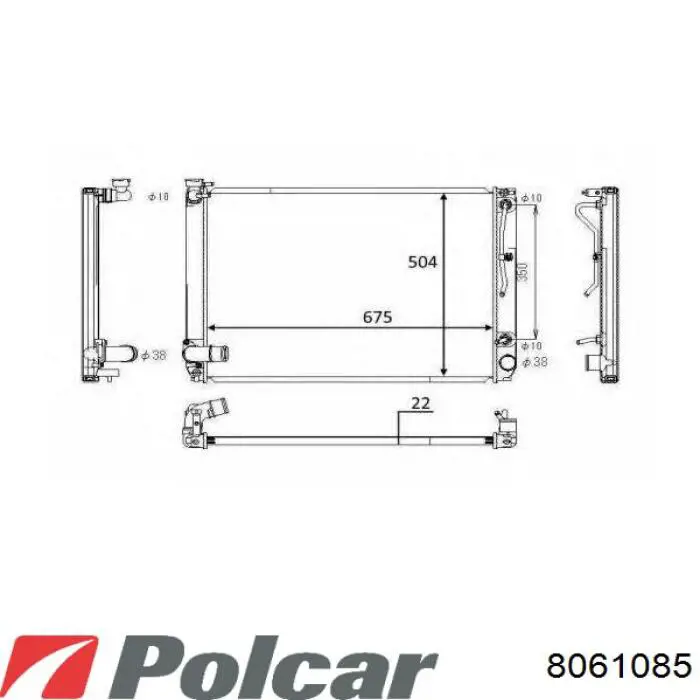 Água radiador Polcar 8061085 precio, desde 116,42 EUR