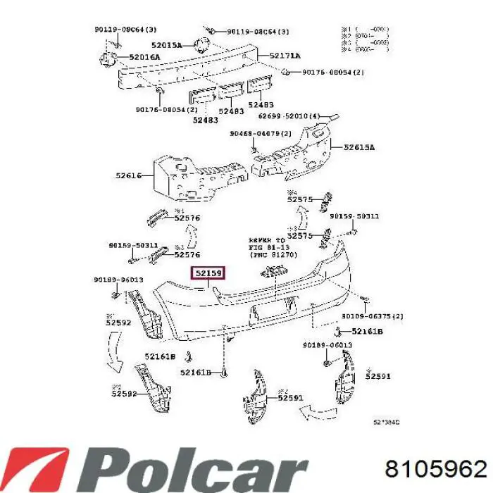 Comprar 5215952920 Toyota Parachoques