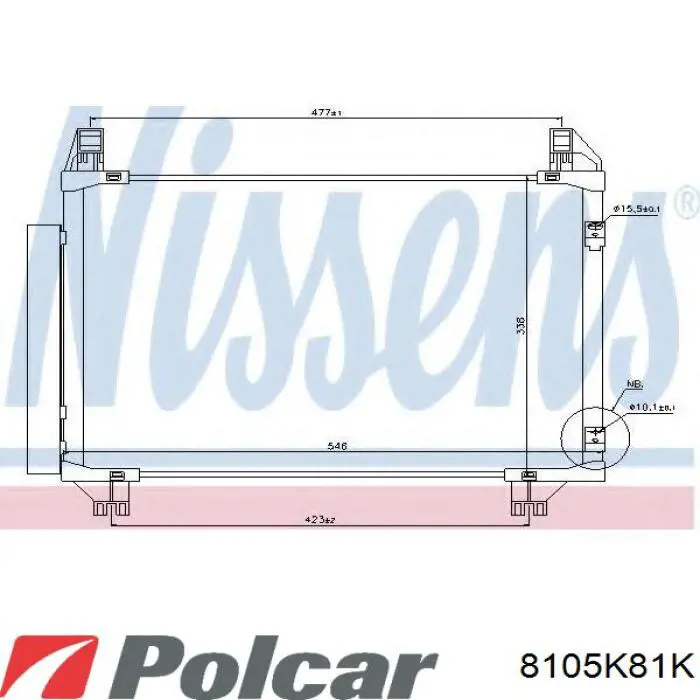 8105K81K Polcar condensador aire acondicionado