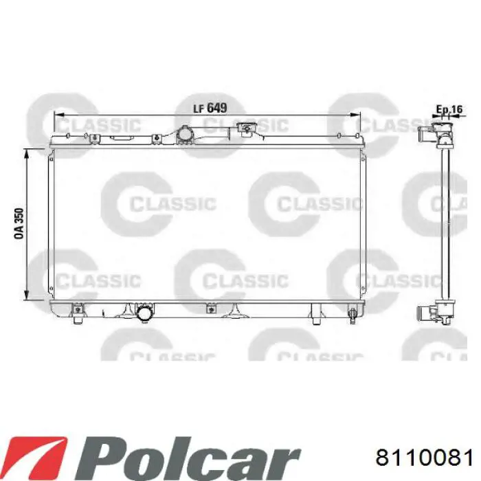 Comprar 1653574010 Toyota Radiador de auto
