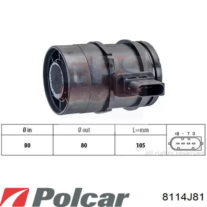 8114J8-1 Polcar radiador de aire de admisión