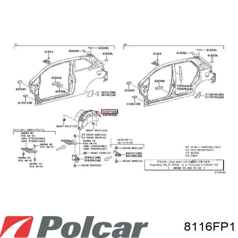 Paso rueda 5387502310 Toyota