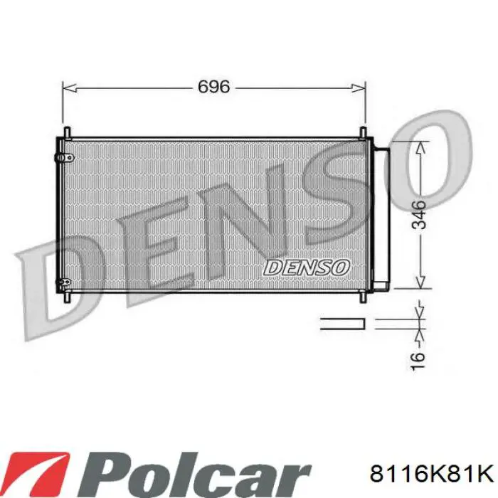 8116K81K Polcar condensador aire acondicionado