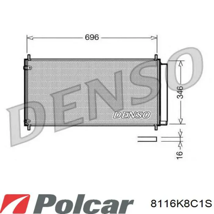 8116K8C1S Polcar condensador aire acondicionado