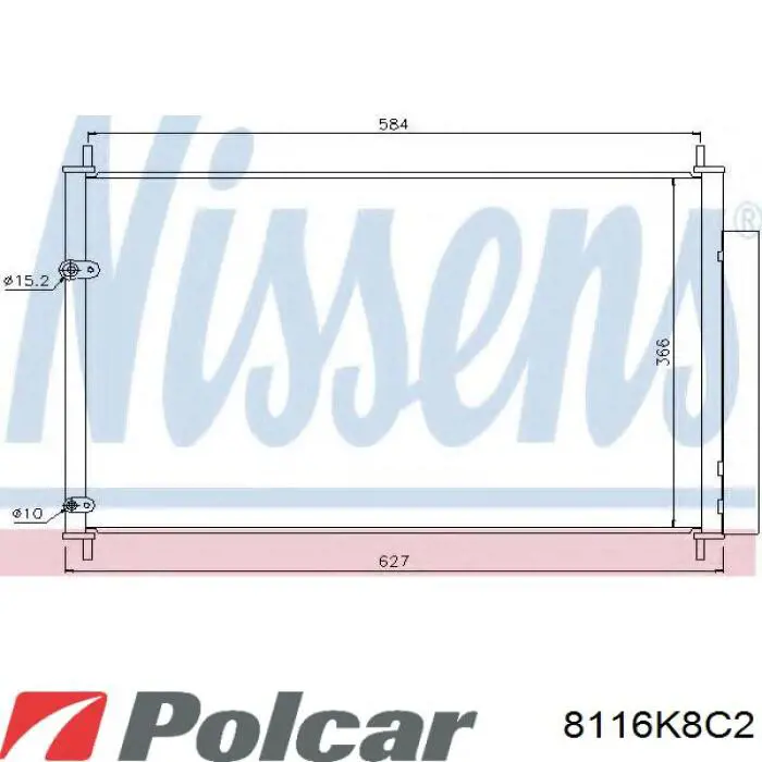 8116K8C2 Polcar condensador aire acondicionado