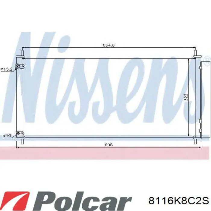 8116K8C2S Polcar condensador aire acondicionado