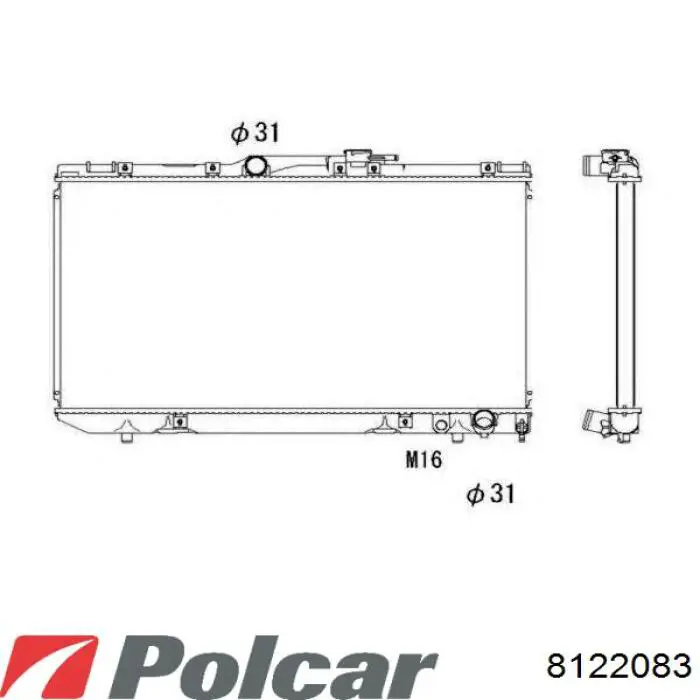 ADT39863 Blue Print radiador refrigeración del motor