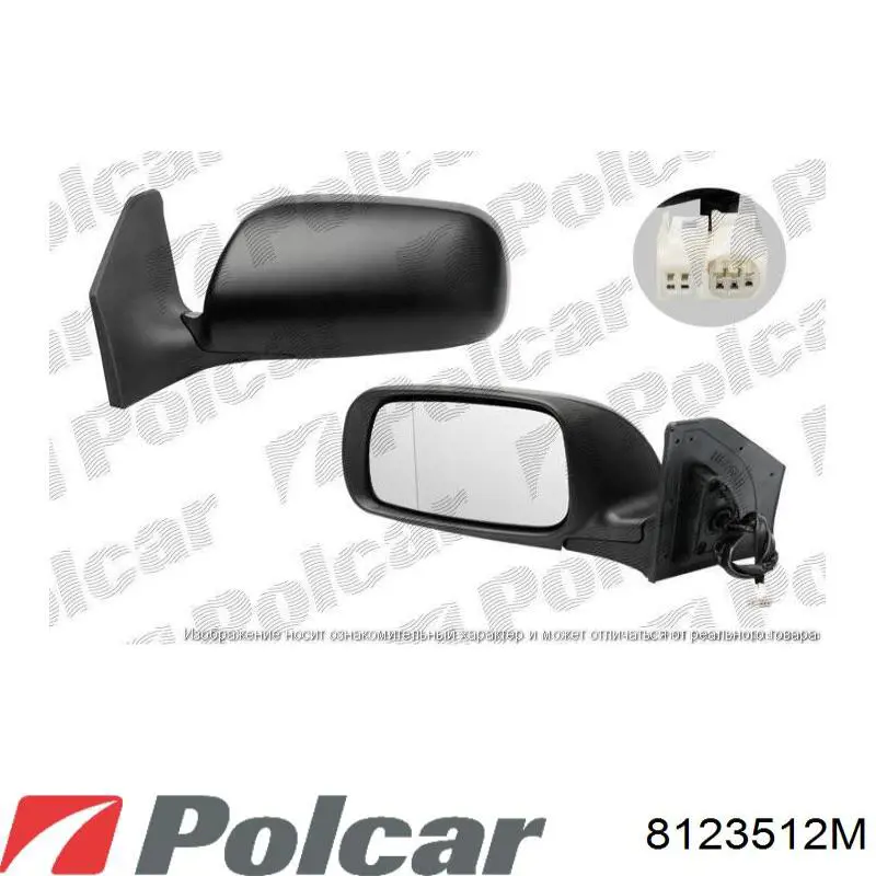 8123512M Polcar espejo retrovisor izquierdo