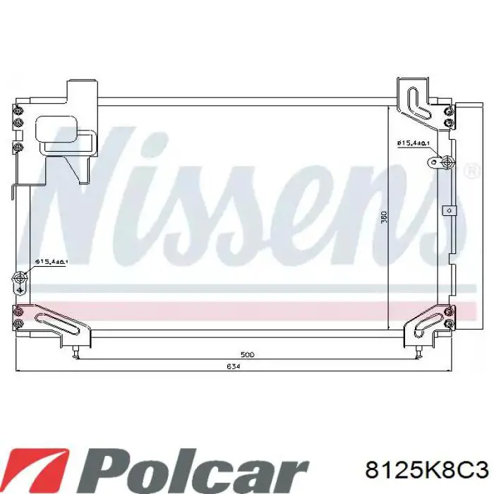 8125K8C3 Polcar condensador aire acondicionado