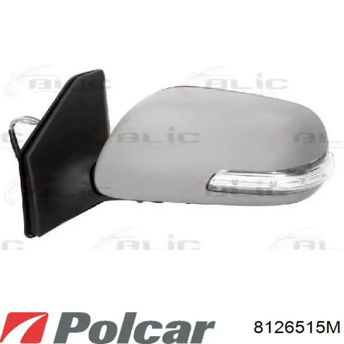 Espejo de retrovisor izquierdo 8126515M Polcar