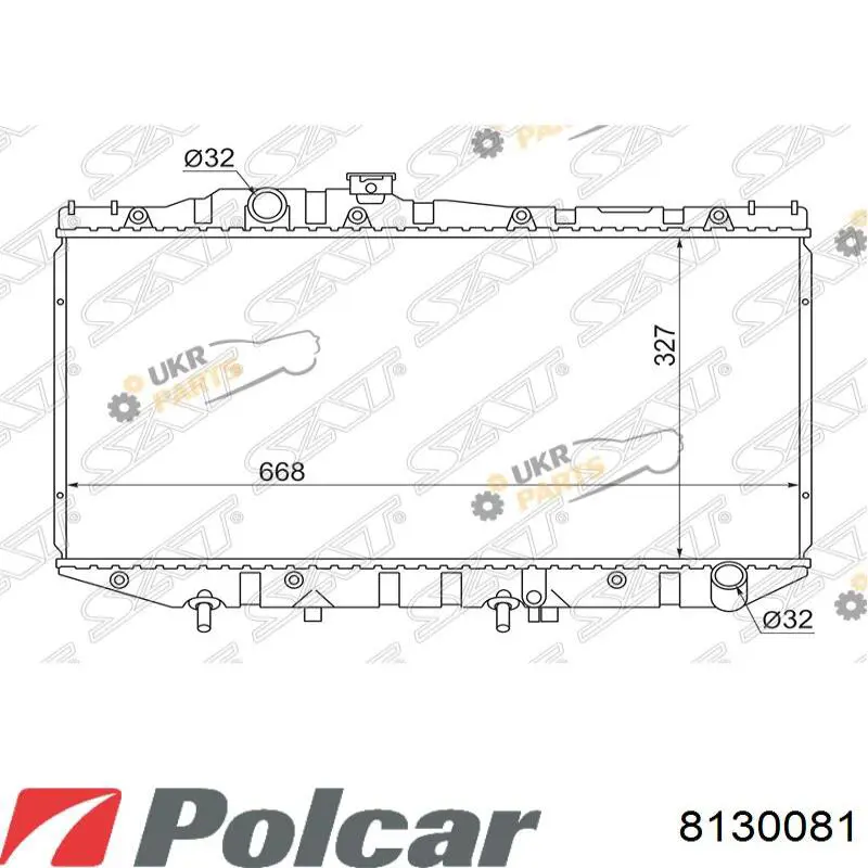 813008-1 Polcar radiador refrigeración del motor