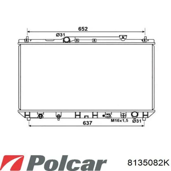 8135082K Polcar radiador refrigeración del motor