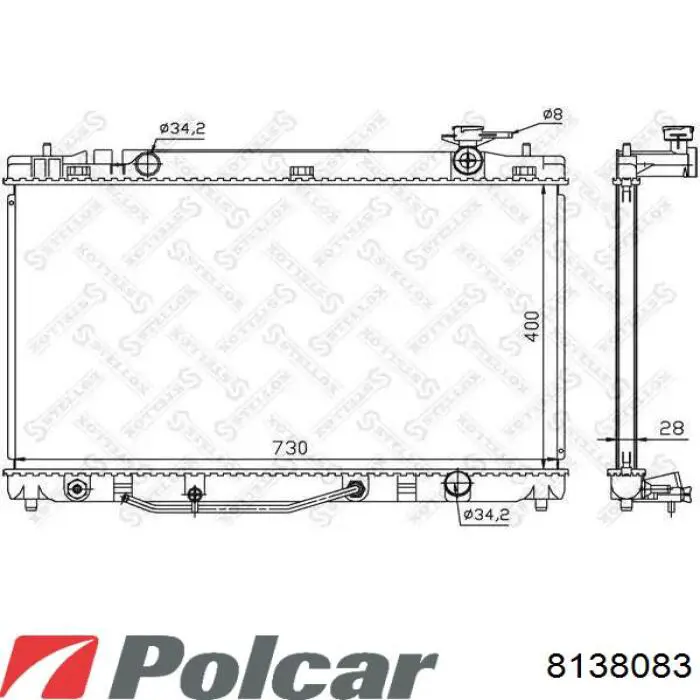 8138083 Polcar Refrigeración del motor