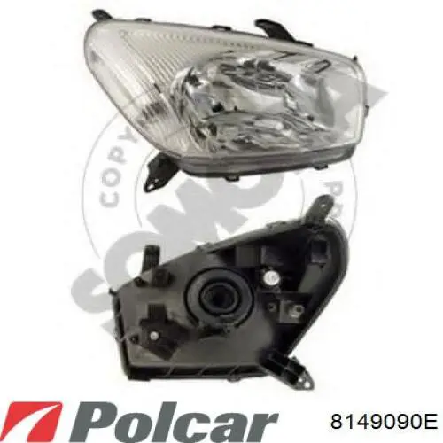 8149090E Polcar faro izquierdo