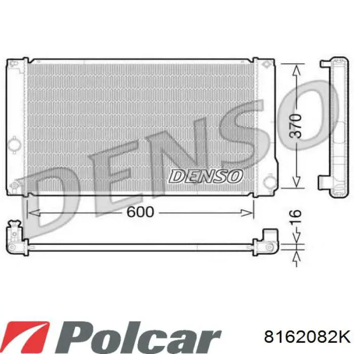 8162082K Polcar radiador refrigeración del motor