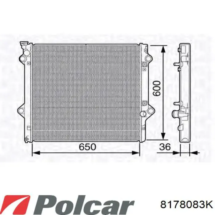 8178083K Polcar radiador refrigeración del motor