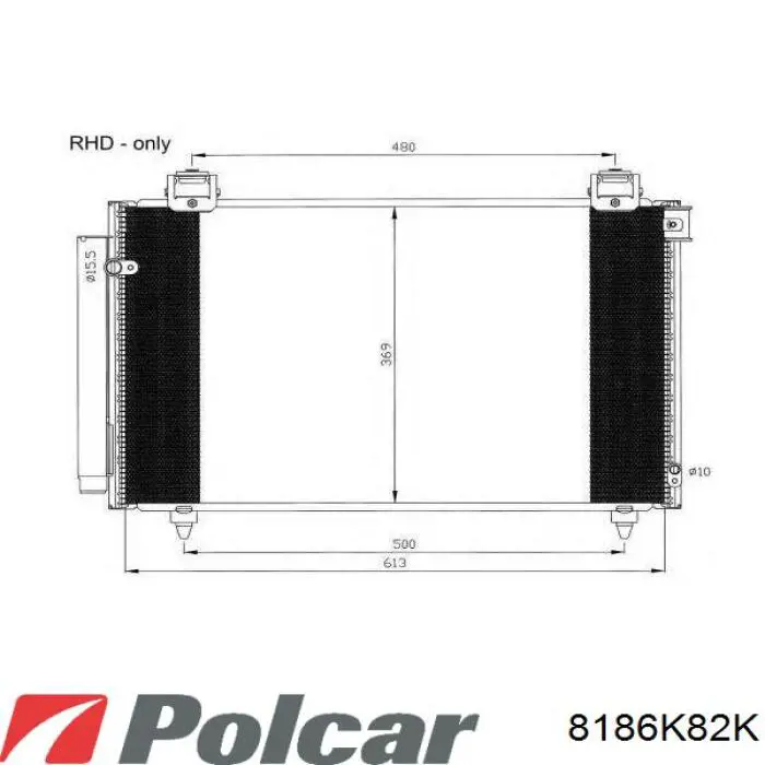 8186K82K Polcar condensador aire acondicionado