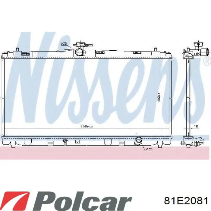 Comprar 81E2081 Polcar Radiador de auto