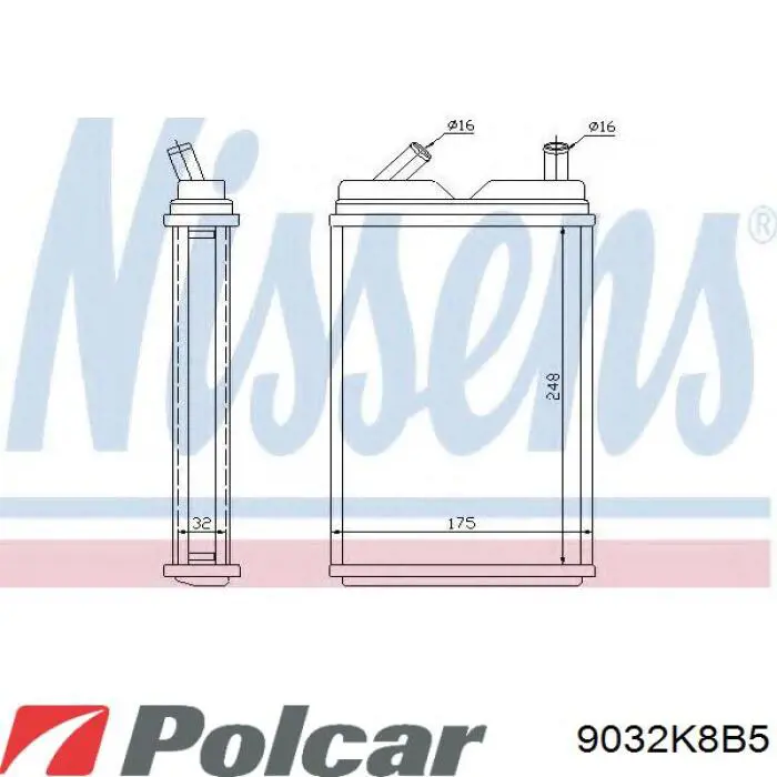 9032K8B5 Polcar condensador aire acondicionado