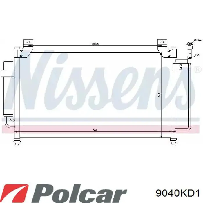 9040KD-1 Polcar receptor-secador del aire acondicionado