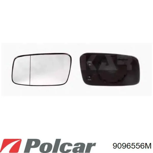 9096556M Polcar cristal de espejo retrovisor exterior derecho