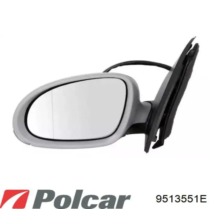 Cristal de espejo retrovisor derecho 9513551E Polcar