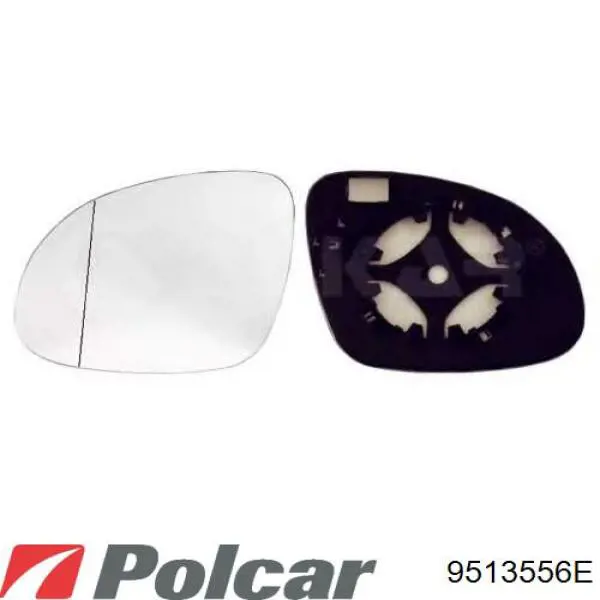 9513556E Polcar cristal de espejo retrovisor exterior derecho