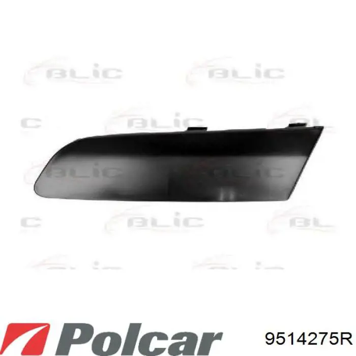 9514275R Polcar listón embellecedor/protector, parachoque delantero izquierdo