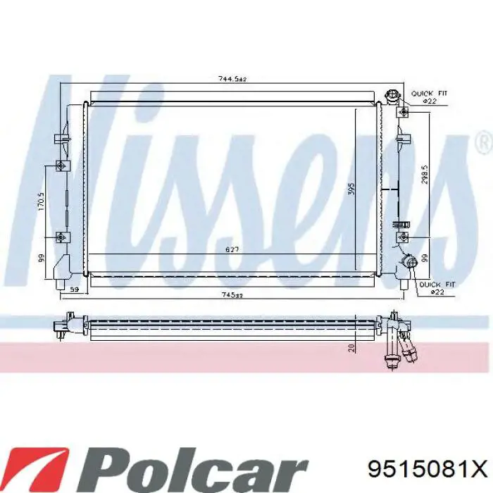 9515081X Polcar radiador