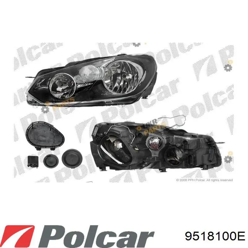 9518100E Polcar faro derecho