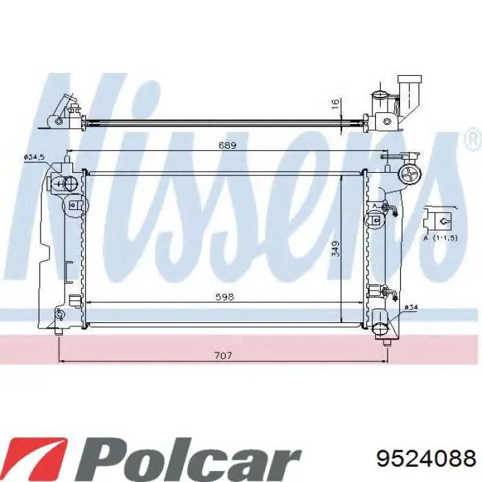 9524088 Polcar Refrigeración del motor